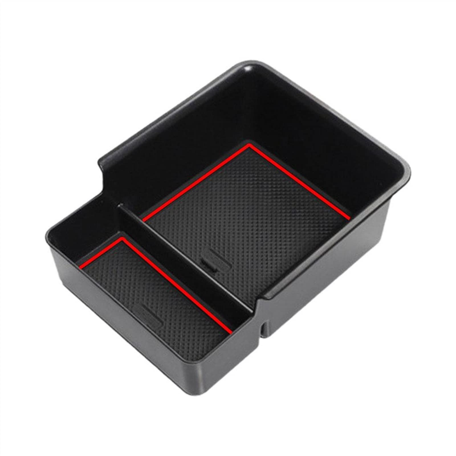 Car Storage Box Car Central Armrest Storage Box,Compatible With MG4 EV For EH32 For MuLan 2022 2023 2024 Center Console Organizer Containers Tray (Color : Red)