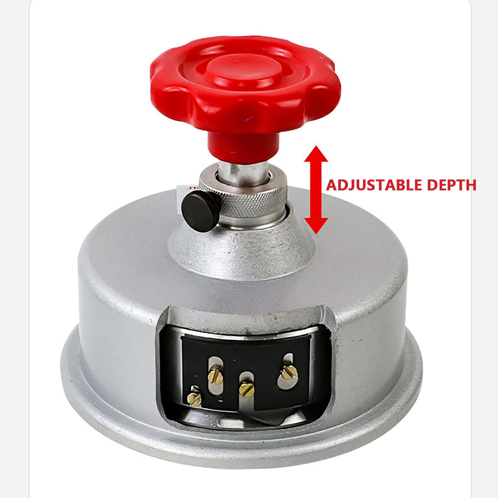 Coupe-échantillons de tissu de haute précision, outil de découpe textile et moquette, surface de coupe de 100 cm², diamètre du cercle de 112 mm, profondeur réglable de 0 à 2 mm pour échantillonnage du