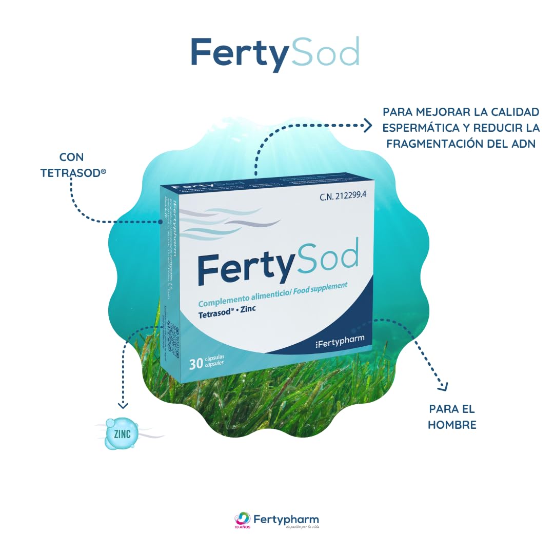 FERTYSOD | Comlemento alimentico | Fertilidad Masculina | TetraSOD® y Zinc | 30 cápsulas