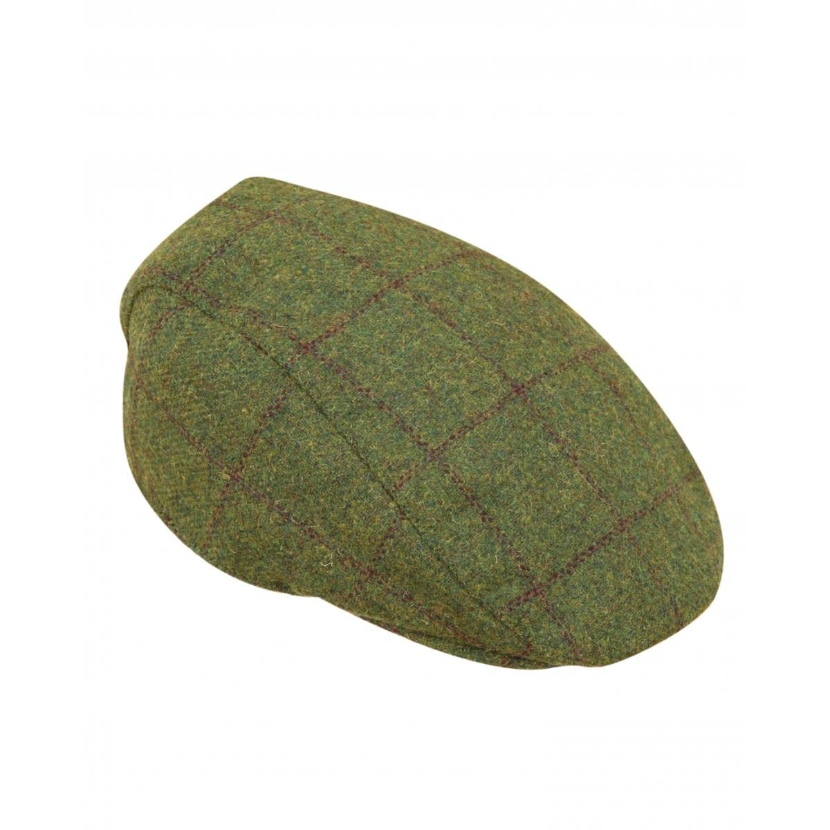 Hoggs of FifeWaterproof Tweed Cap Olive/Wine One Size Breathable