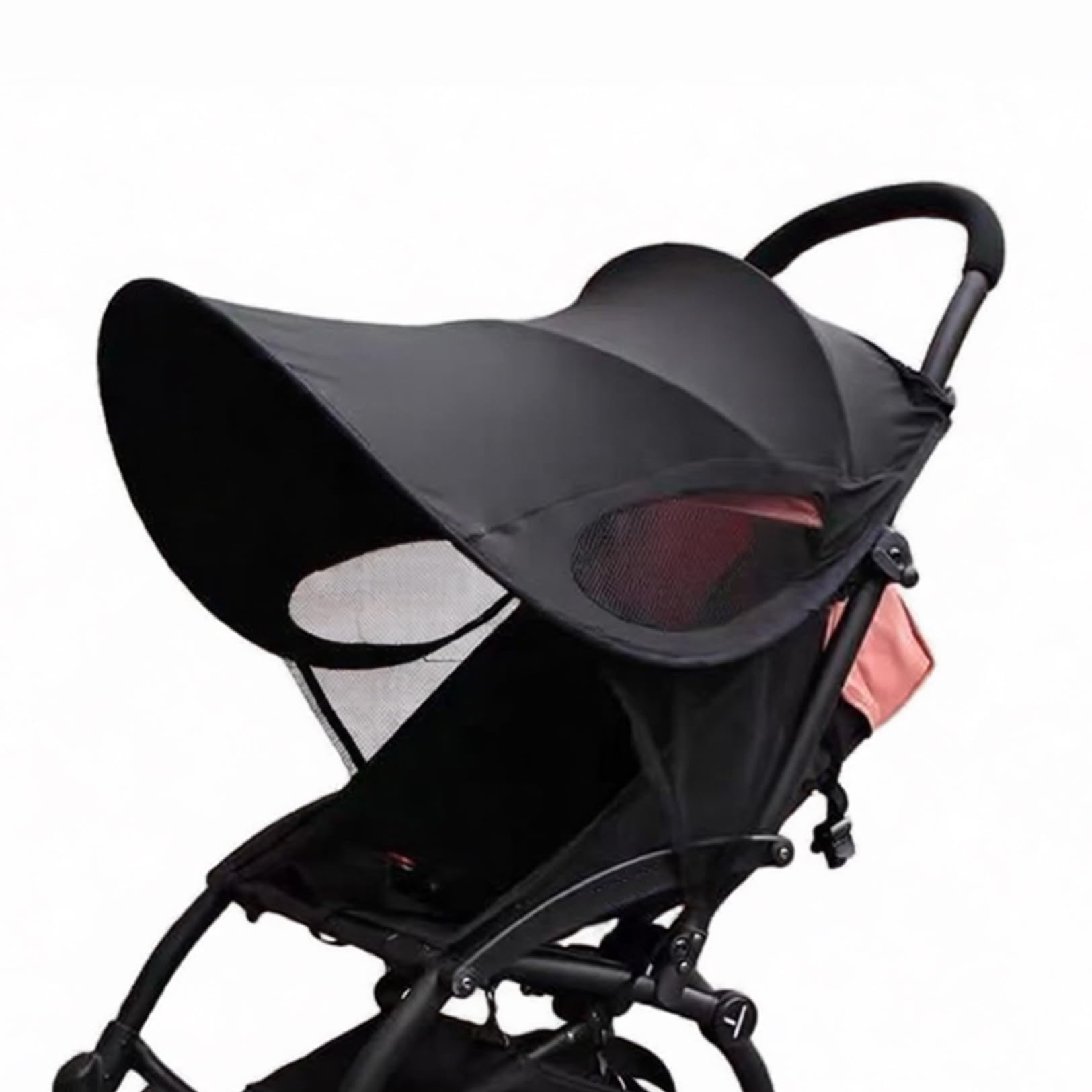 Pram Sun Shade Baby Buggy Sunshade Canopy UPF50+ Stroller Sun Shade Shield Cover with Visible Window for Pushchair Carrycot Travel Stroller