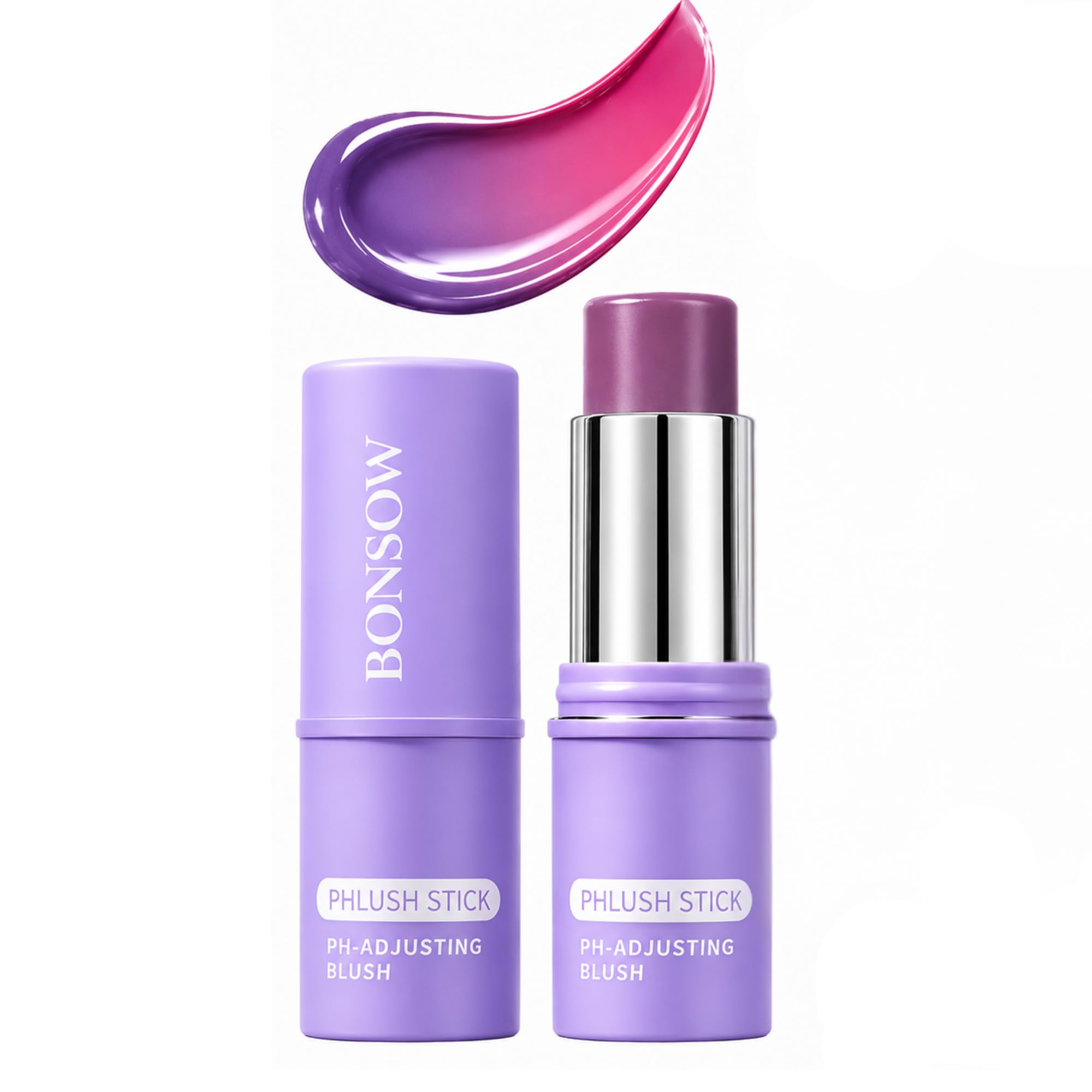 BONSOW Ph Lipstick with Vitamin E | Tinted Lip Balm & Color Changing Lipstick, 3-In-1 Lip, Cheek & Eye, Dewy High-Shine Glow, Instant Hydration, Lightweight, Blendable, Waterproof, 24H Long Lasting-image-6
