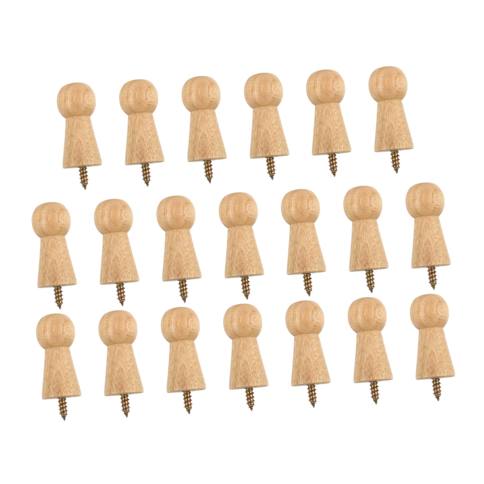 Crochets muraux ronds en bois et alliage chic BESTYASH x20