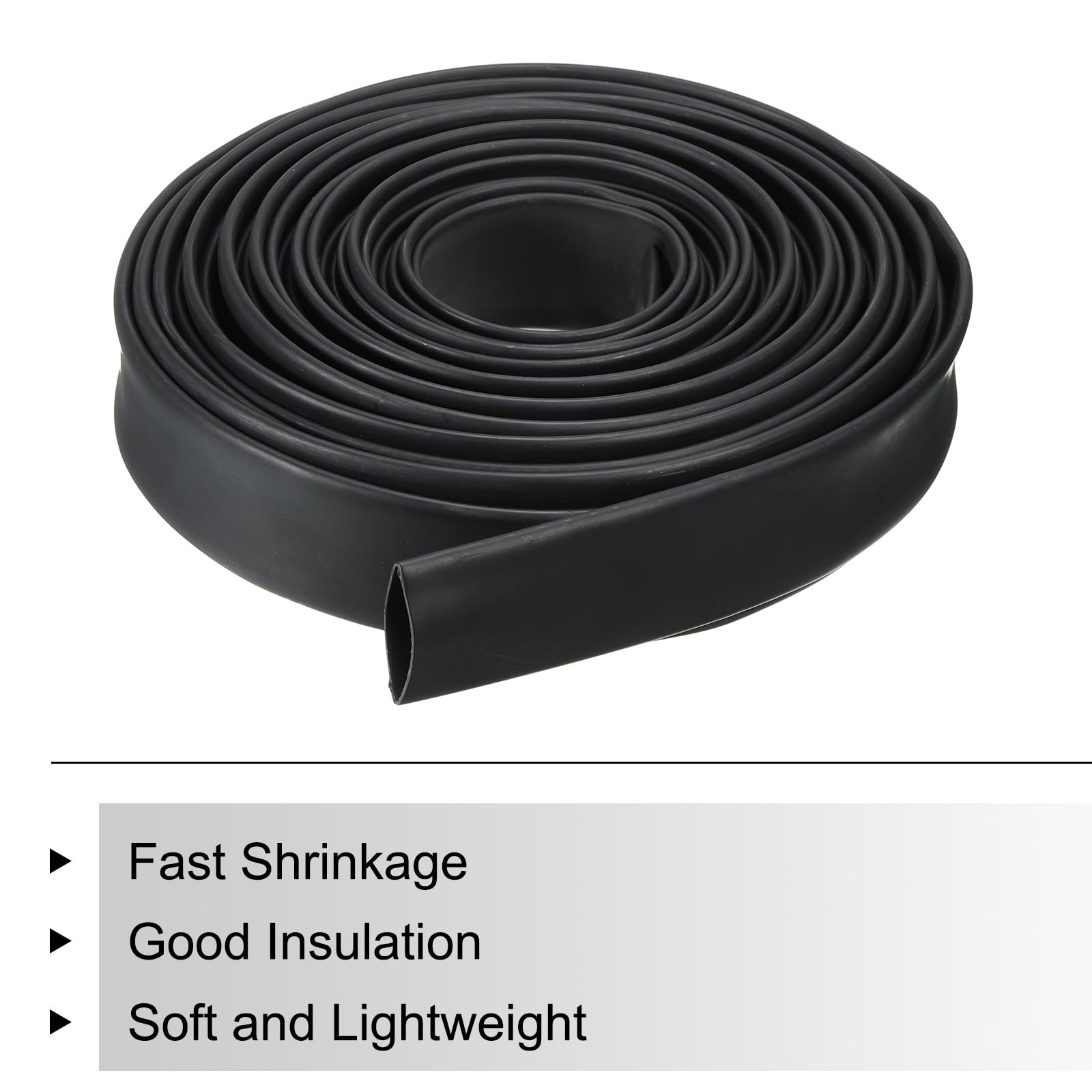 QUARKZMAN 32mm Dia 33 Piedi Guaina Termorestringente Nera, 4:1 Tubo Termorestringente per Cavi Elettrici Doppia Parete Adesivo Foderato Marino Impermeabile Industriali Avvolgicavo