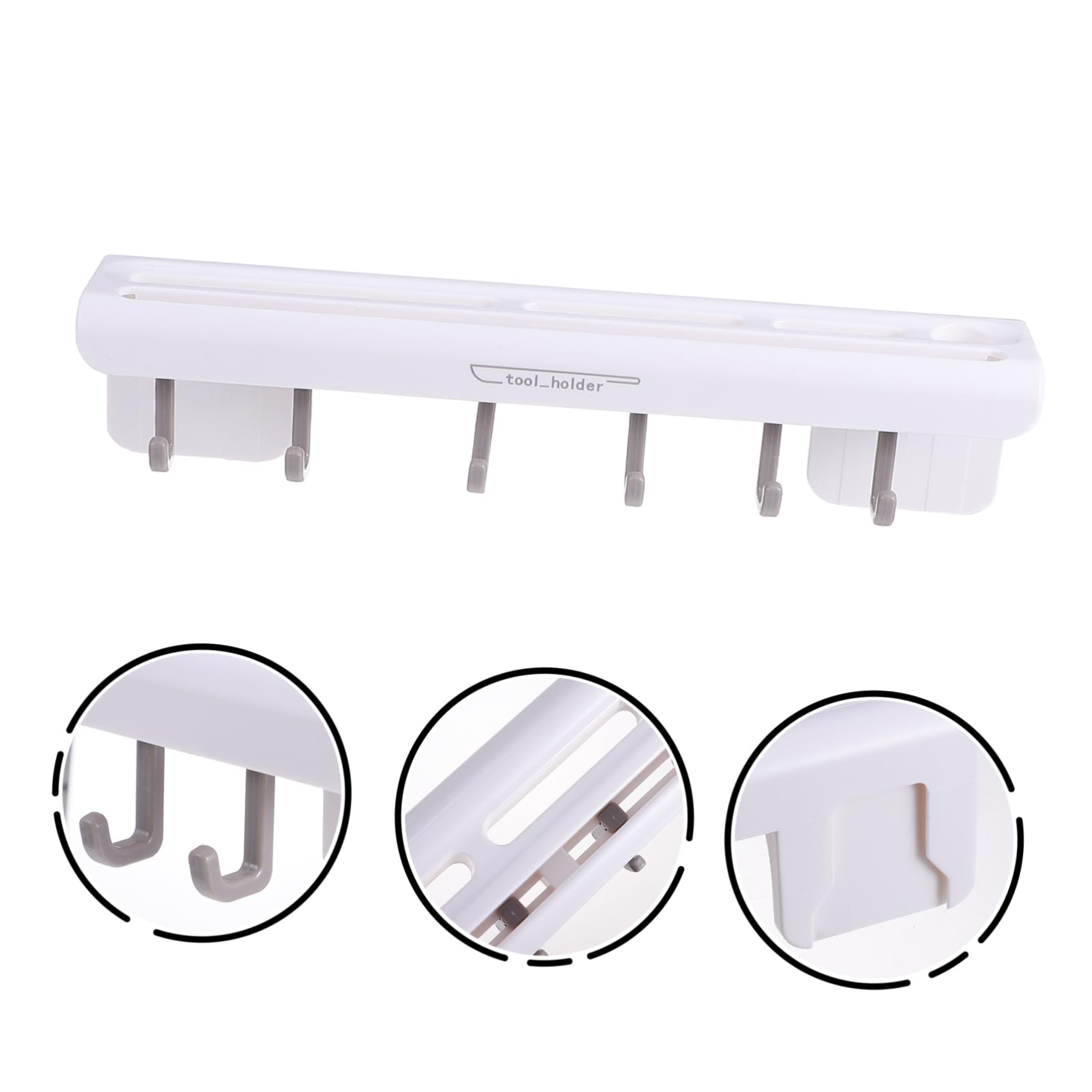 CIYODO 1Pc Nail Storage Stand Wall Mounted Cutlery Rack for Kitchen Organization Cookware Holder Easy Install Space Saving Design