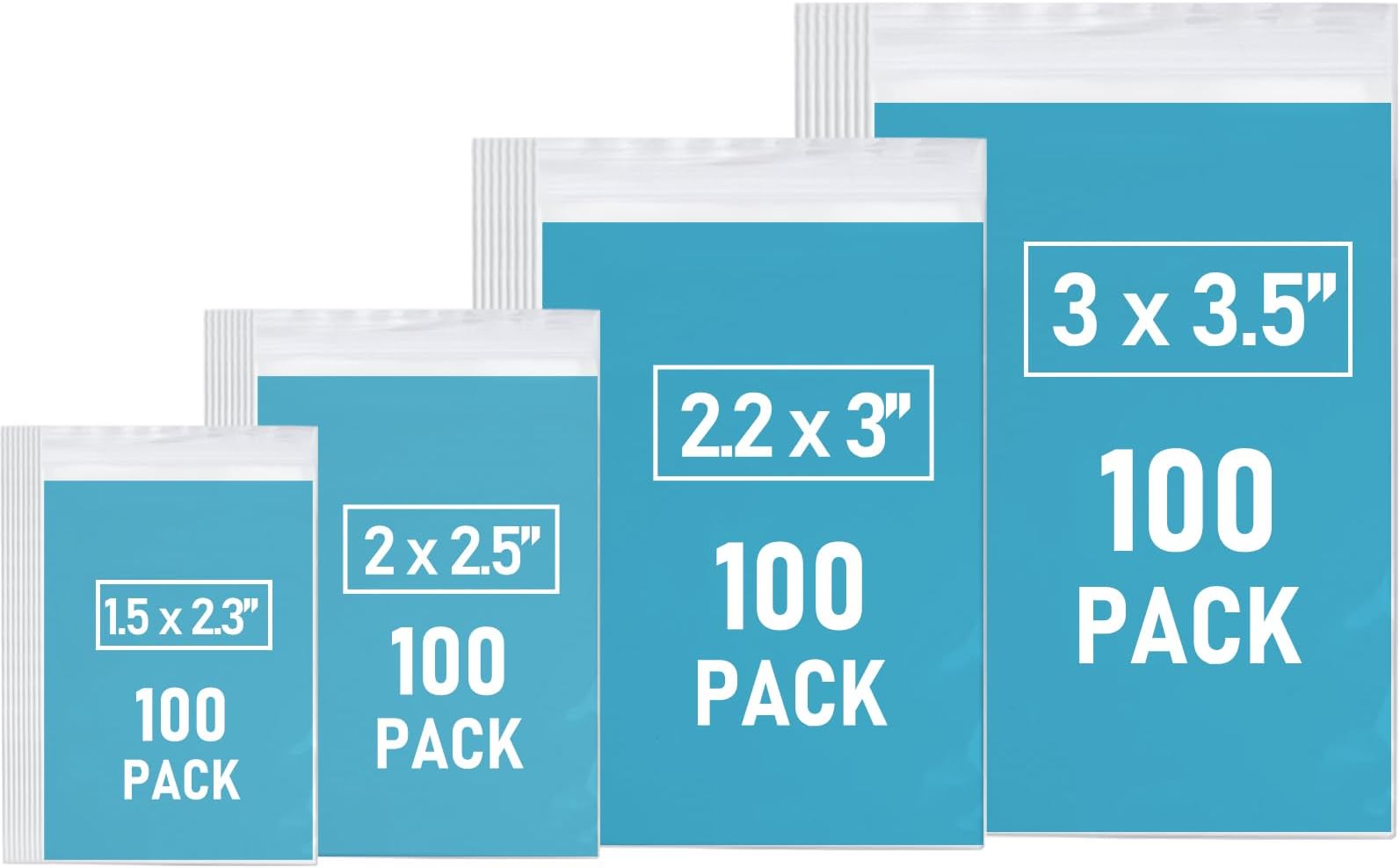 Small Plastic Bags 1.57x2.36''(4x6cm) Durable 4.7 Mil Thick, Pill Bags Clear Jewelry