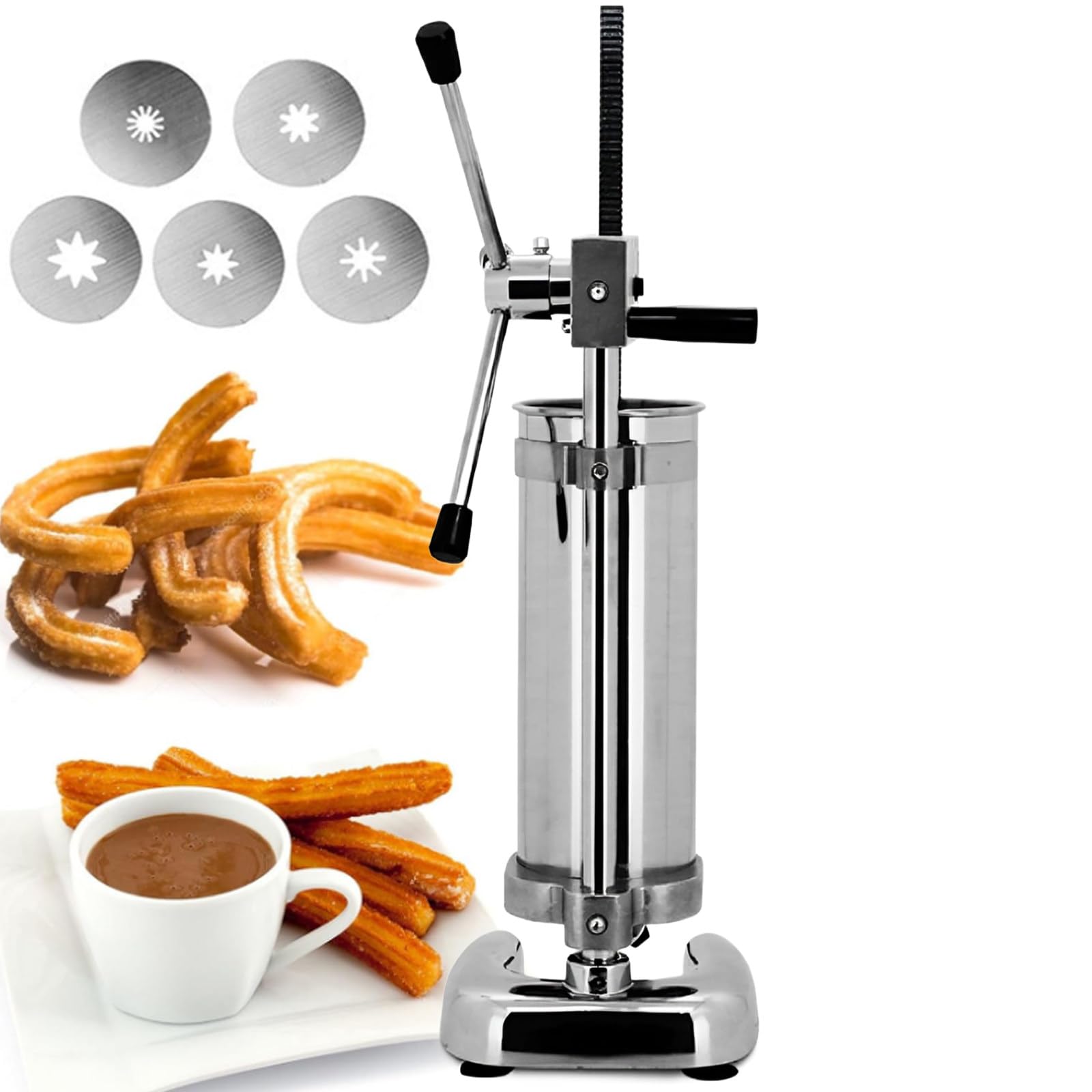 XygZythror Spanish Donut Maker For Restaurant Bakery, Churro Making Machine, 3l Manual Churro Maker, Manual Control, For Commercial Kitchen And Household Use