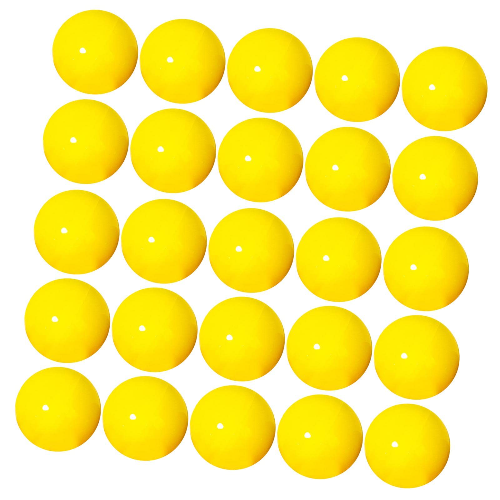 25 palline da bingo resistenti, per feste aziendali, colore giallo, diametro 4 cm