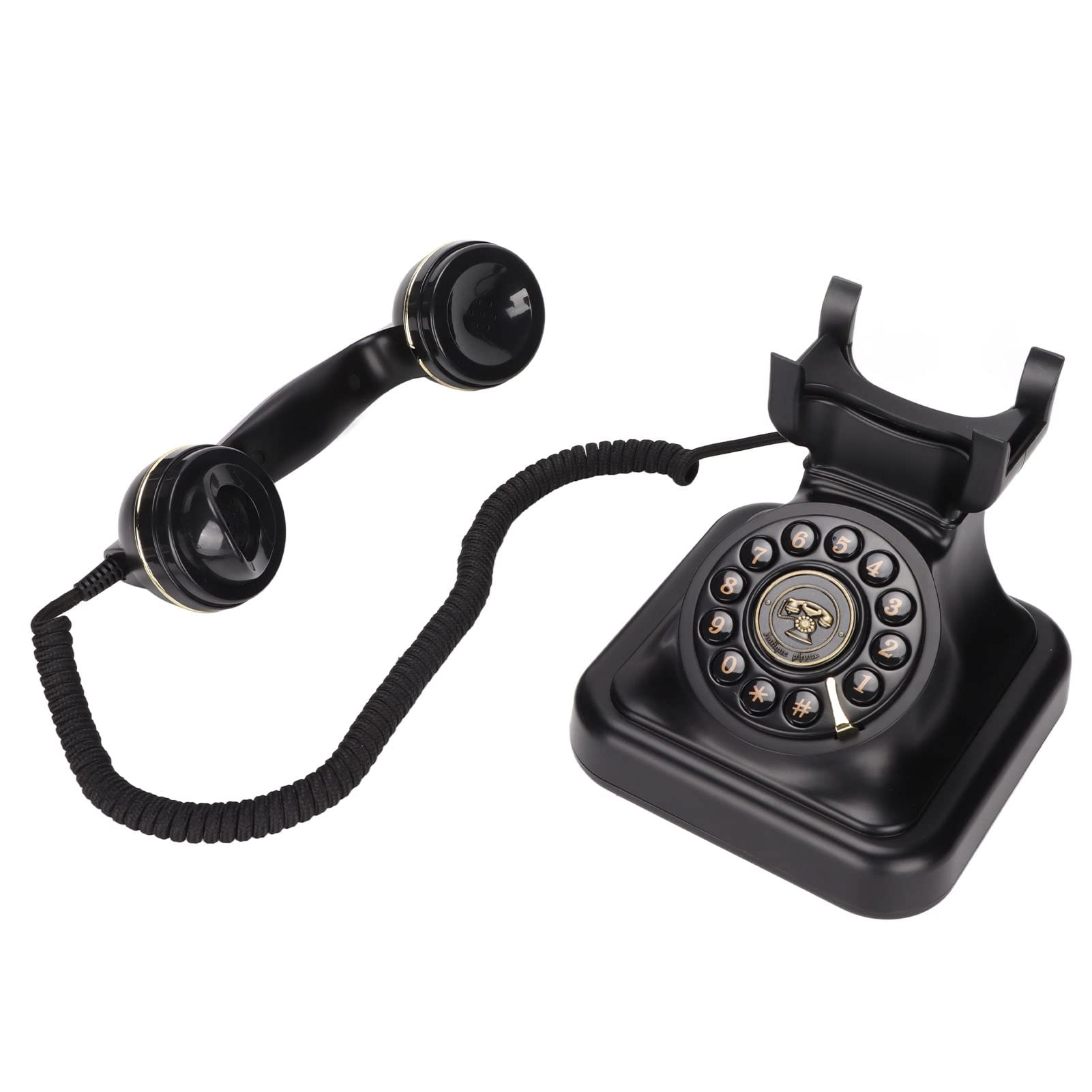 Vintage Schnurgebundenes Telefon, Kabelgebundenes Retro-Festnetztelefon, Echte Arbeit, Altmodisches Europäisches Telefon Im Europäischen Stil, Antikes Festnetz für Schlafzimmer, Büro, Café, Bar, Dekor