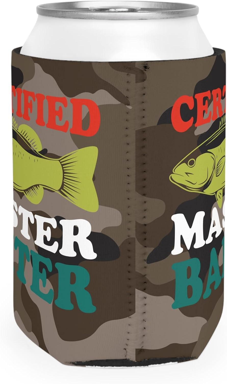 Certified Master Baiter Can Sleeve Funny Can Cooler Coolie - Gag Gift - White Elephant Gift - Beer Can Holder Sleeve - Soda Beer Caddie - Fishing Hunting image 3