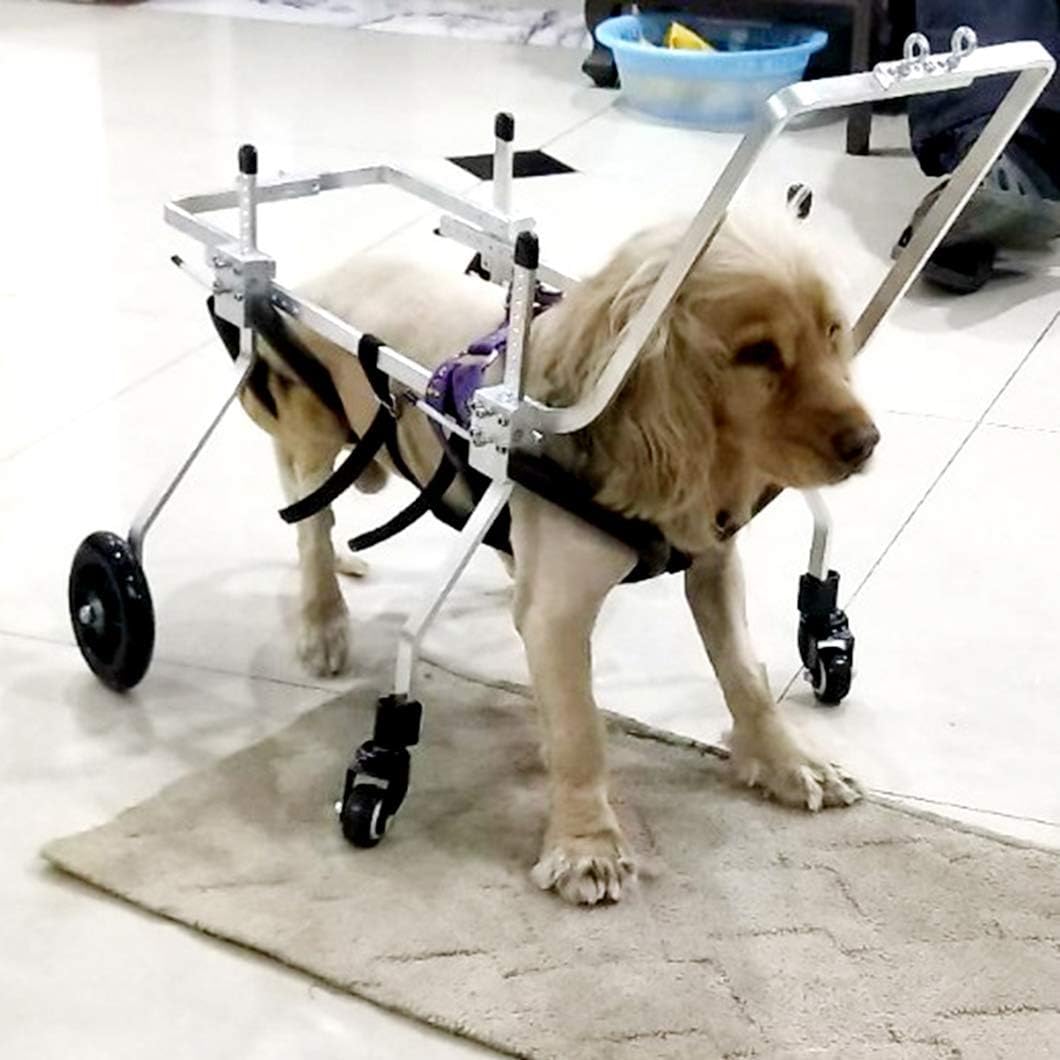 Dog Wheelchair,Adjustable Full Support Pet Treadmills 4 Wheels Dog Cart