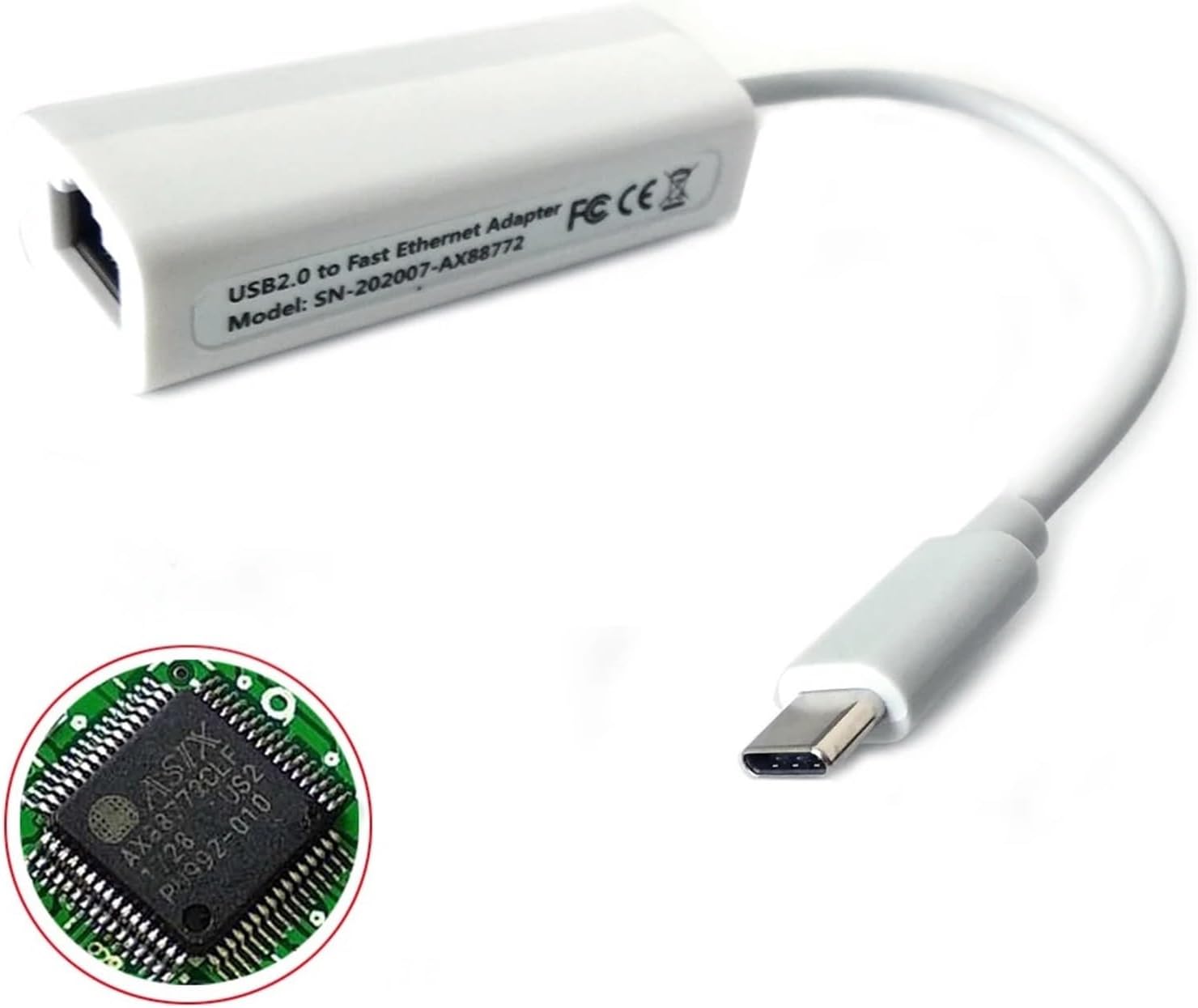 AX88772 is Suitable for B8 MIB2 Cable Dub E100 Ethernet Adapter(USB Type C to LAN)
