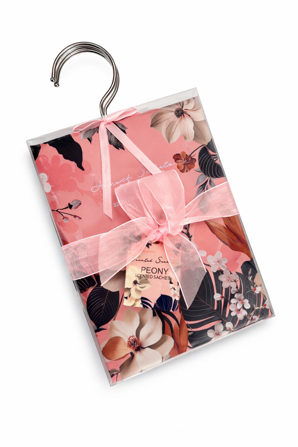 Zara Peony Hanging Sachets 4 Pack Wardrobe Drawer Freshener Home Fragrance