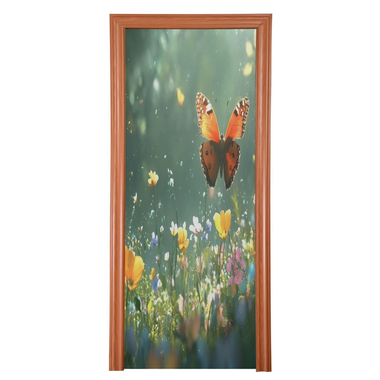 FLildon Spring Flowers Meadow Door Cover Decoration, Party Accessory Porch Decor for Festive Ornament Room Door Covers 36 x 98 Inch