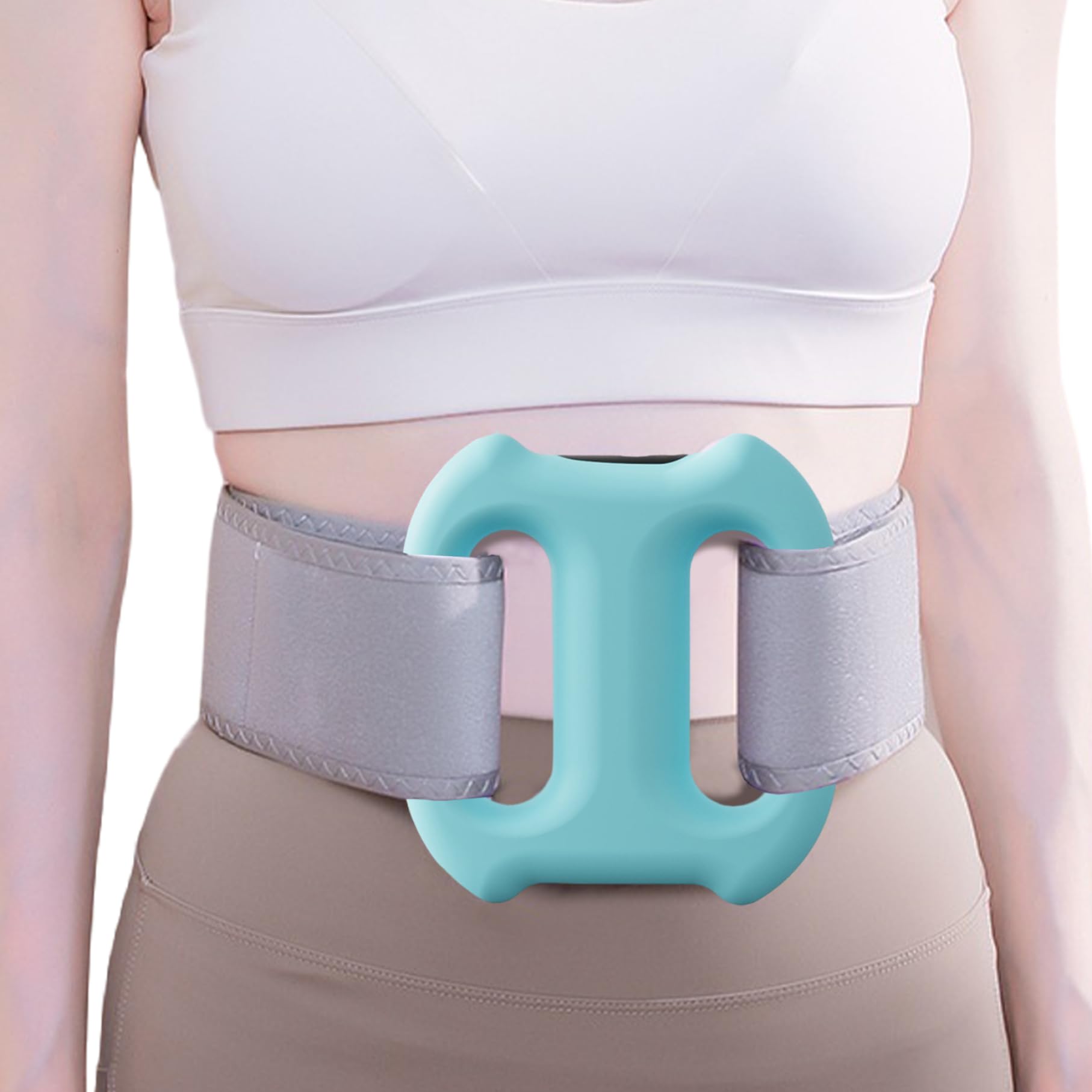 Masajeador de anillo de fascia 3 modos 5 intensidades Masajeador eléctrico para cuerpo completo Tipo C Anillo de yoga de carga para relajación muscular Azul