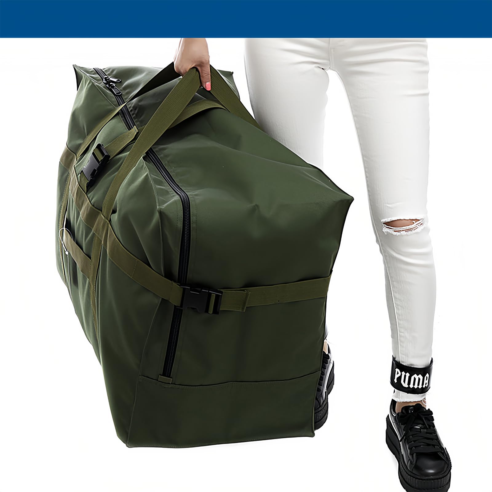 Arxus Borsone Grande, Borsa da Viaggio Impermeabile per il Fine Settimana, per la Notte, Sopra i Bagagli per Compagnia Aerea, Viaggi, Campeggio, Traslochi
