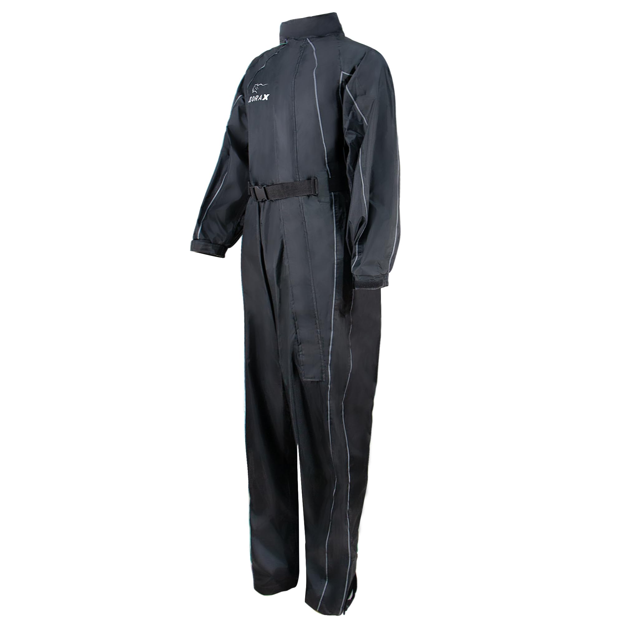 Zorax Waterproof Windproof Motorbike Motorcycle Rain Suit Men Rainwear RainCoat, Carry Bag, Reflective Stripes