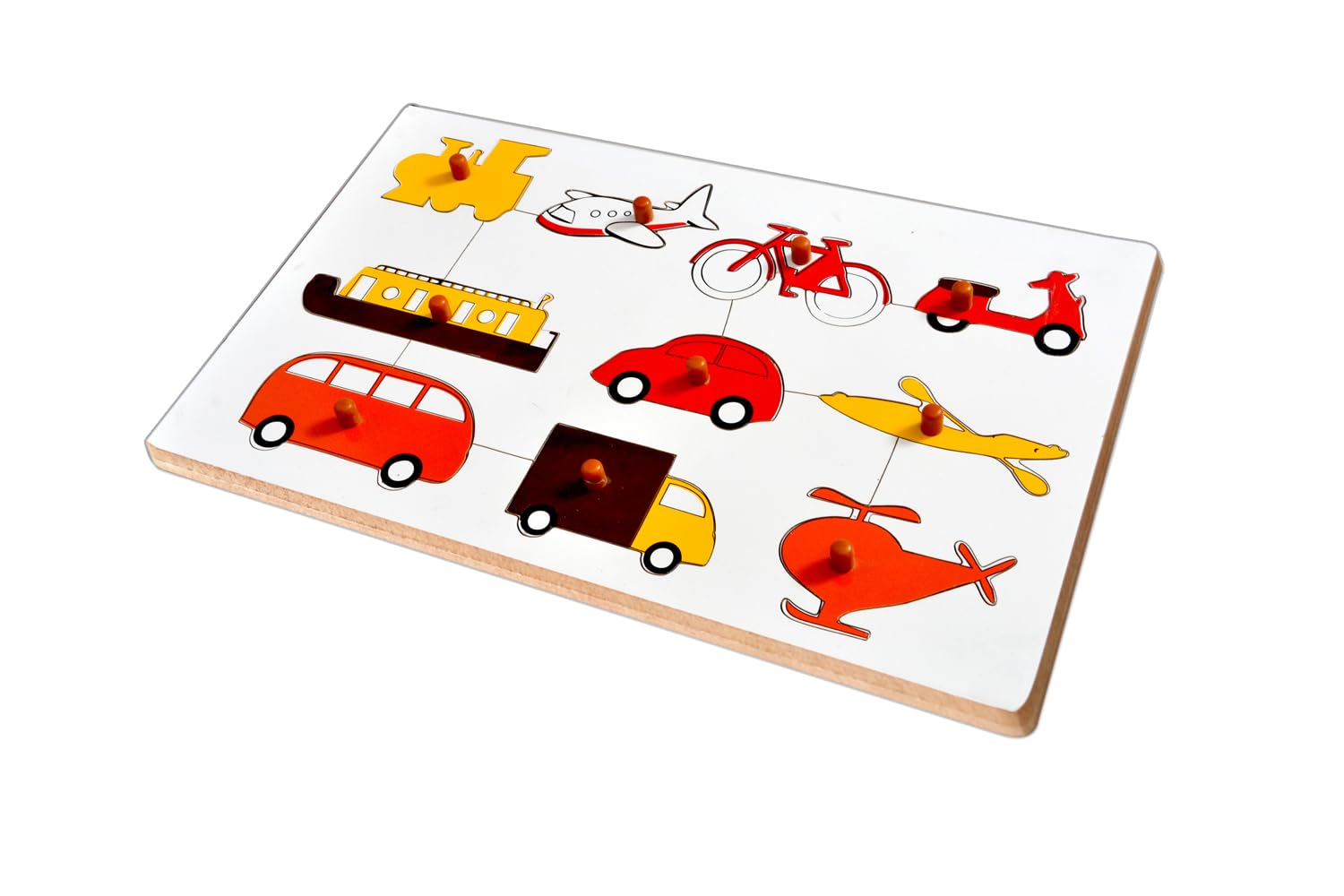 Kidken Montessori Wooden Inset Boards: Vehicles | Wooden Transport Puzzle | Wooden Vehicle Puzzle | Knobbed/Pegged Puzzle | Montesori Puzzle Toy (B00WSLJTZ6) Amazon Price History, Amazon Price Tracker