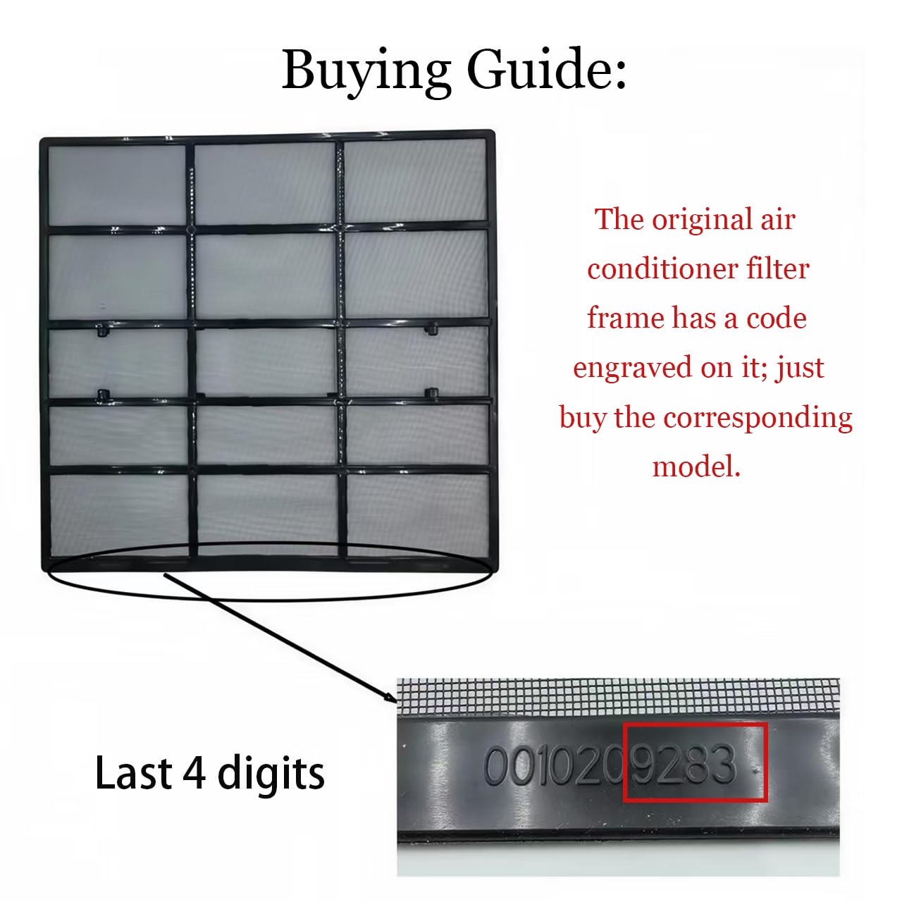 Filtro professionale per aria condizionata, filtro sottile con telaio in plastica, compatibile con condizionatori d'aria Haier (5514 & 5515)
