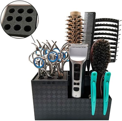 Miniatura 3 de HomeSoGood Caja de almacenamiento de herramientas de peluquería, soporte para peine de peluquería, estante de almacenamiento para peluquería,
