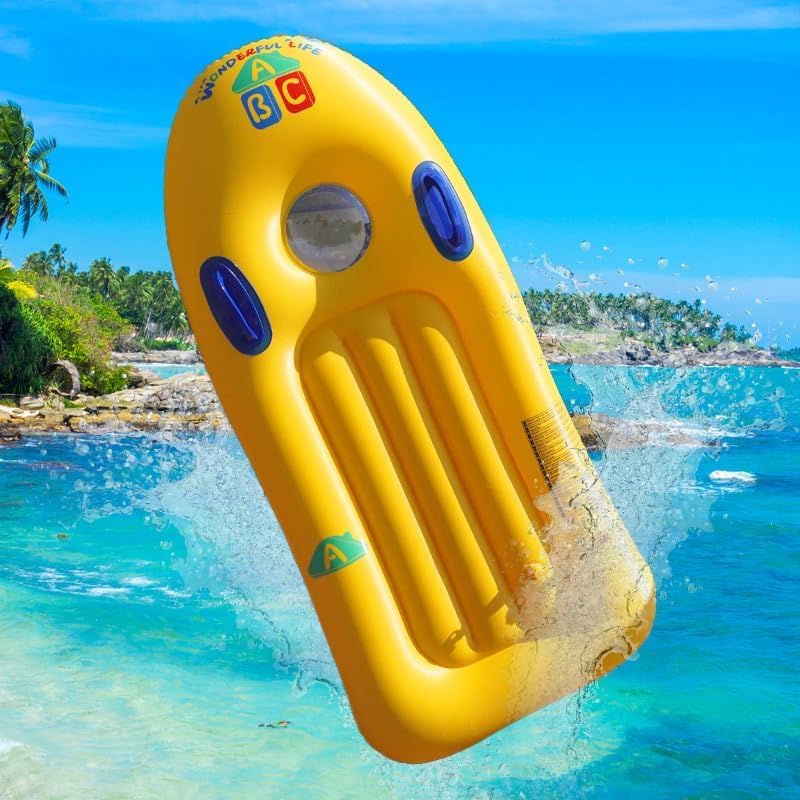 Inflatable Surf Body Board,Inflatable Surfboard Kickboard with Ha...