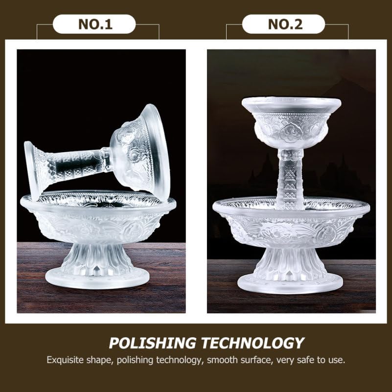 Cuencos de cristal transparente decorativos para centros de mesa modernos y rituales 4