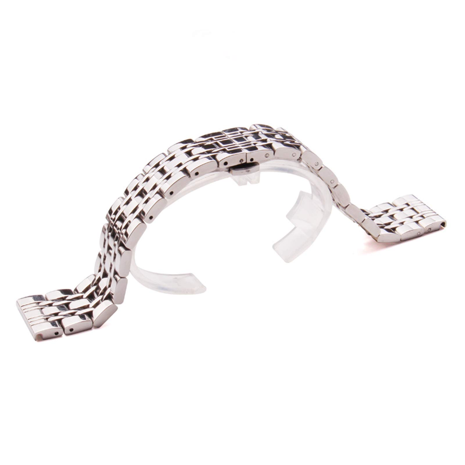 Bransoletka ze stali nierdzewnej do zegarków 20mm 22mm Męska metalowa polerowana bransoletka do zegarka Pasek do zegarków Akcesoria (złoto 22mm)