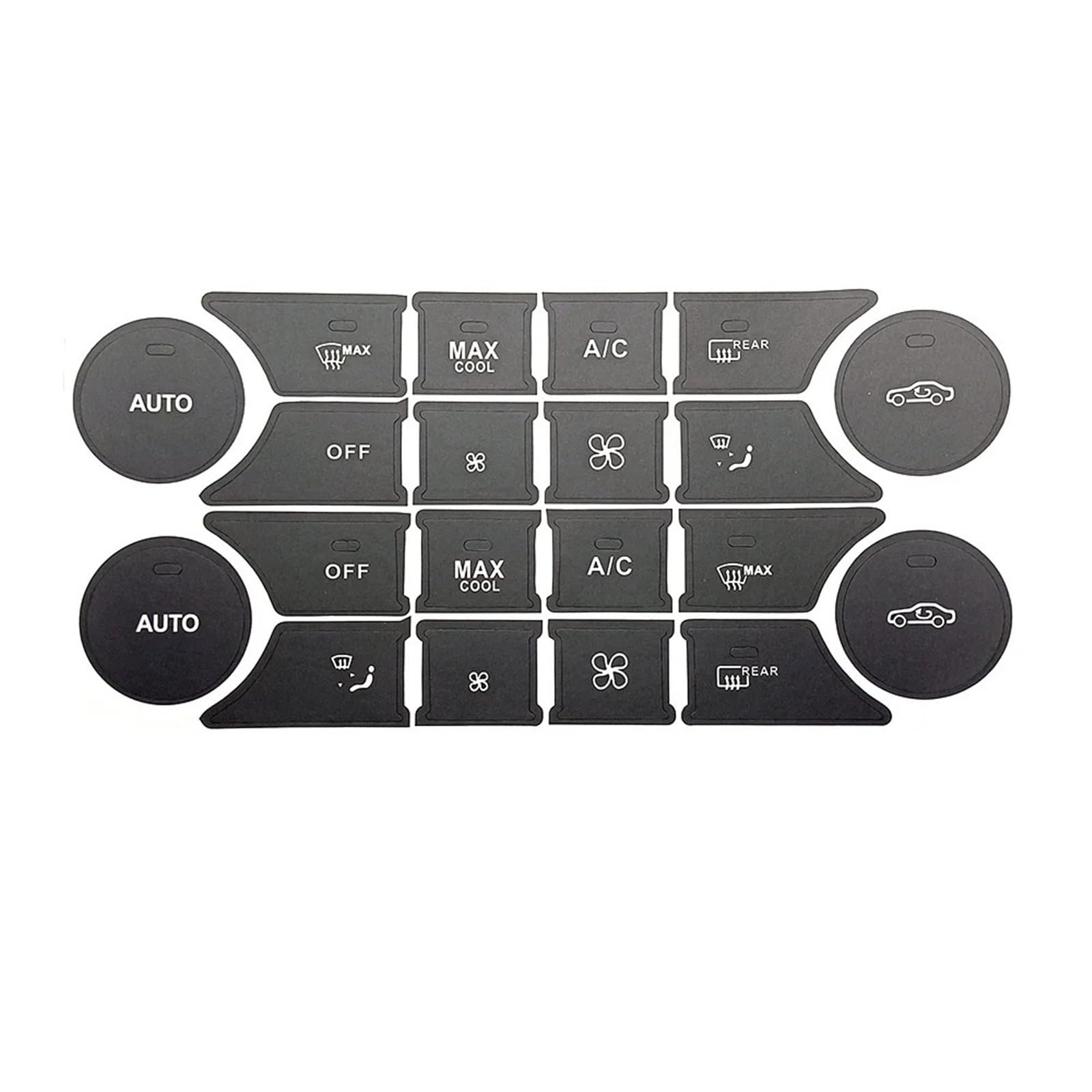 Car Button Sticker Compatible with Benz for GLK Class for X204 2008 2009 2010 2011 2012 2013 Car Air Conditioner Climate AC Switch Button Repair Decal Sticker(Size2)