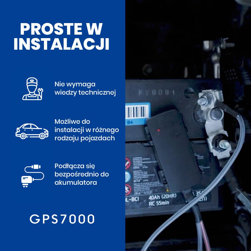 GPS7000-4G Ukryty lokalizator GPS do pojazdów | 30 dni usługi w cenie | Łatwa samodzielna instalacja | Po 30 dniach usługi w cenie możesz zdecydować się na subskrypcję | Brak ukrytych opłat