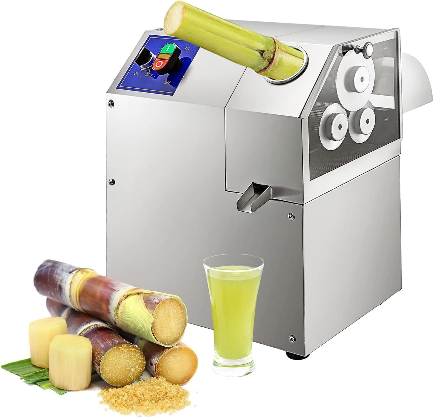 Commercial Electric Sugarcane Juicer Machine Electric Extractor Vertical Sugarcane Machine Juicer 400w Countertop Slow Masticating