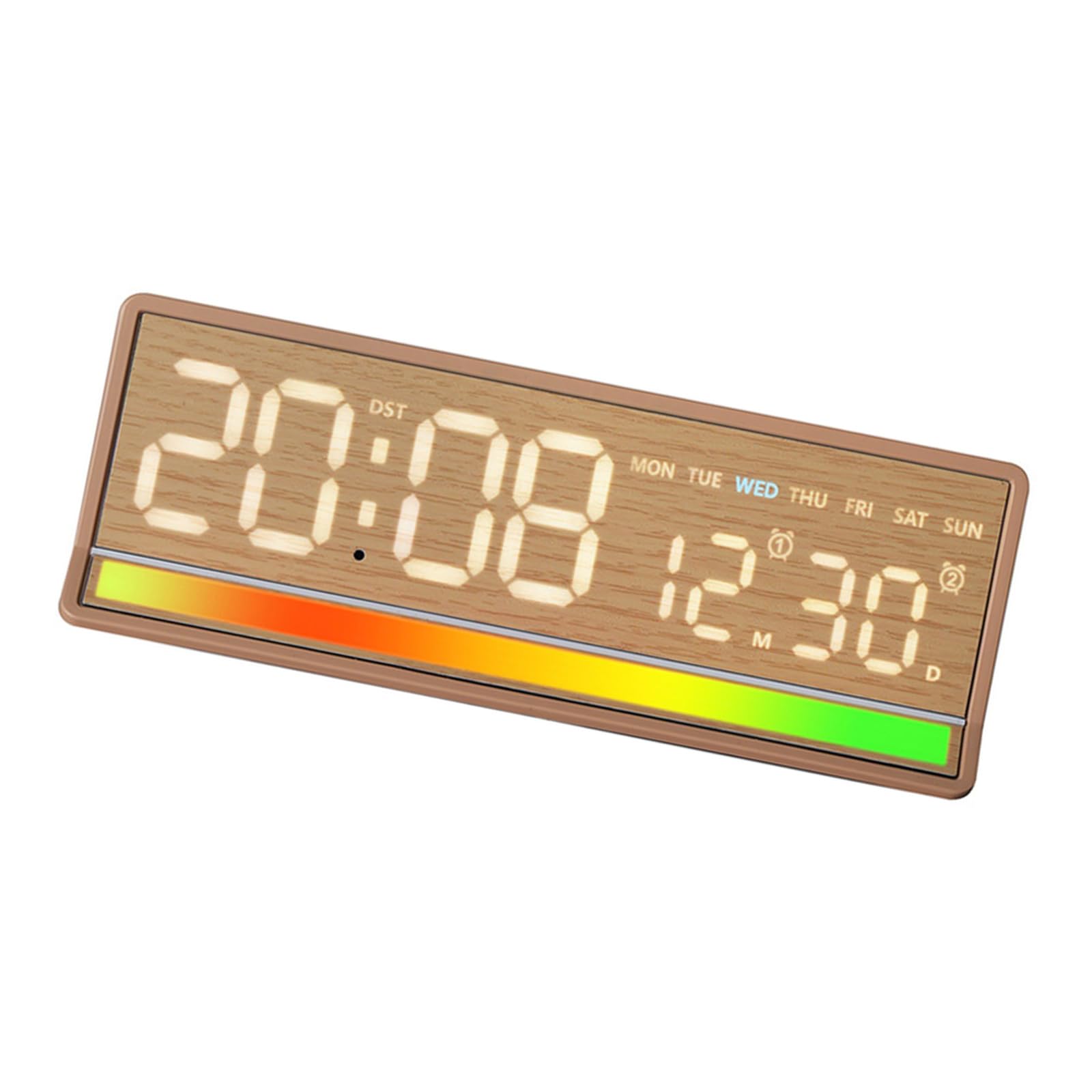 ZBIianxer Interactive Music Reactive Color Changing Clock with Time Display & Strong Component Dynamic Rainbows Lighting Effect Sound Active