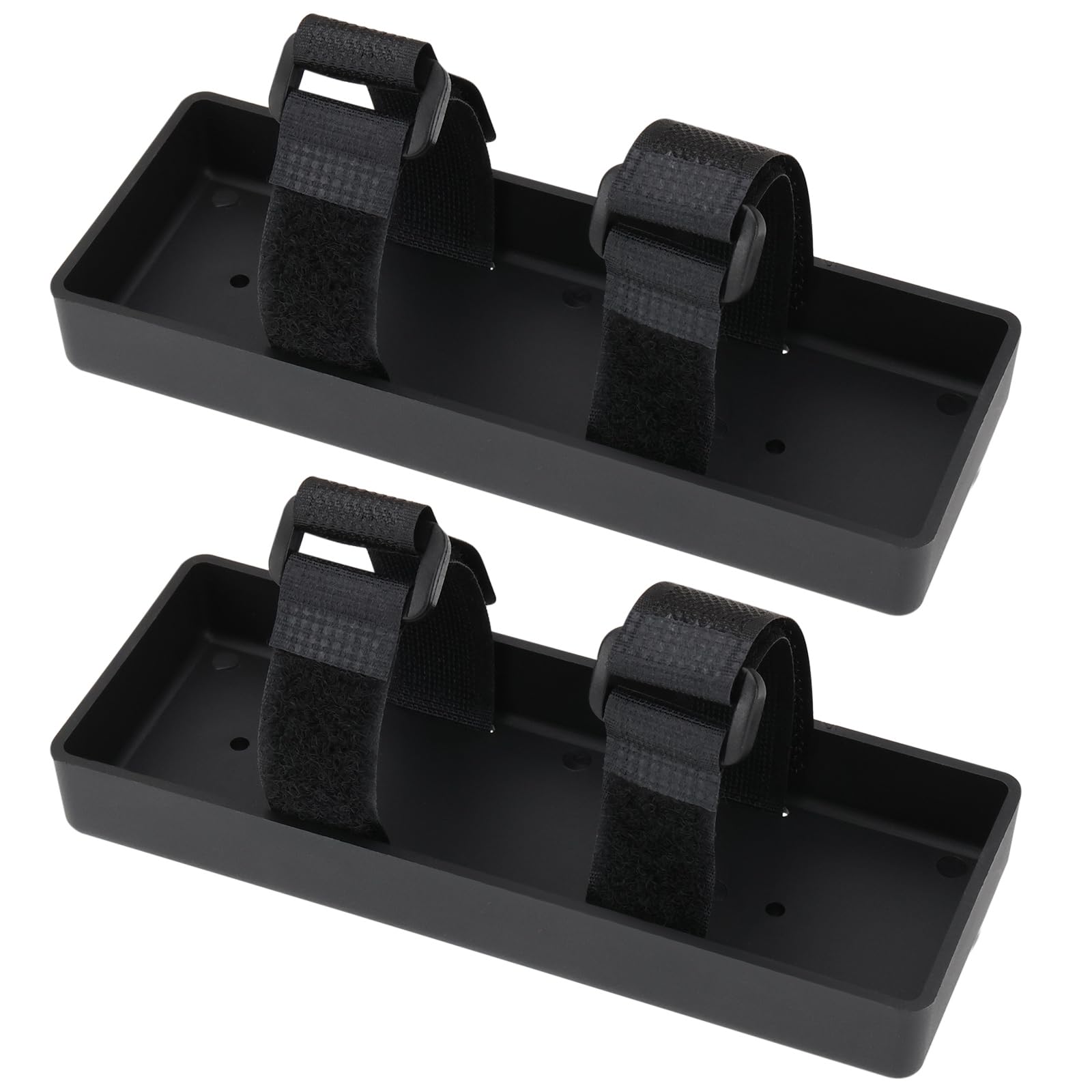 OTOTEC 2Pcs RC Car Battery Box Tray 145 x 49mm RC Car Accessory for 1/8 1/10 AXIAL SCX10 D90 RC Crawler Car with Antiskid Tie Black