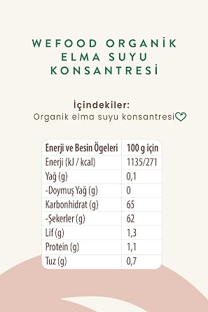 Wefood Organik Elma Suyu Konsantresi 340 gr 2'li