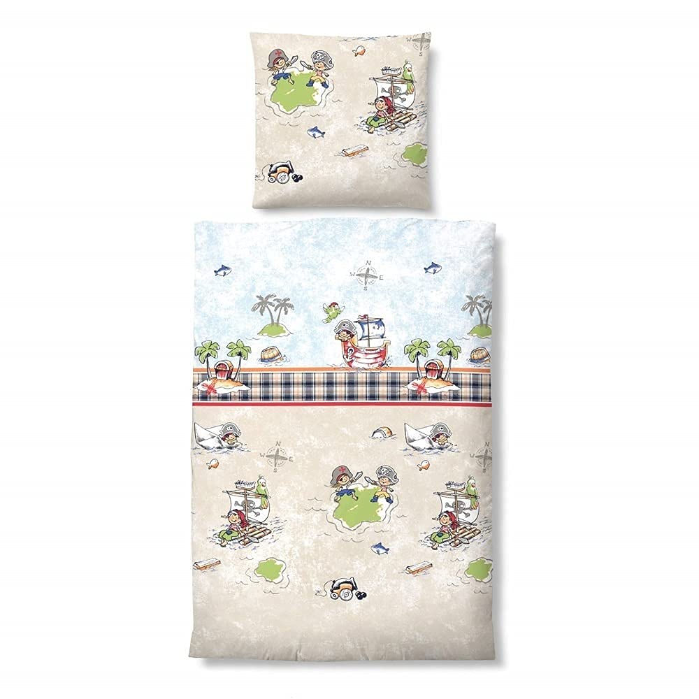 BibernaKids & Teens 0044881 Bed Linen Set with Pillowcase (Cotton) 1x 100 x 135 cm + 1x 40 x 60 cm Burgundy