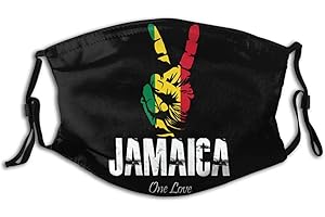 Jamaica One Love Peace Sign Mask: Breathable Face Protection