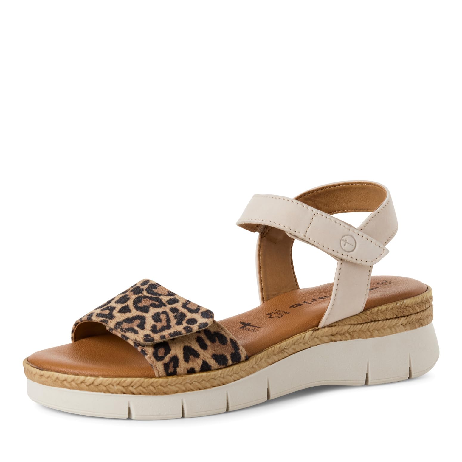 Tamaris Women's Comfortable Sandals, Ivory Leopard, 6.5 UK