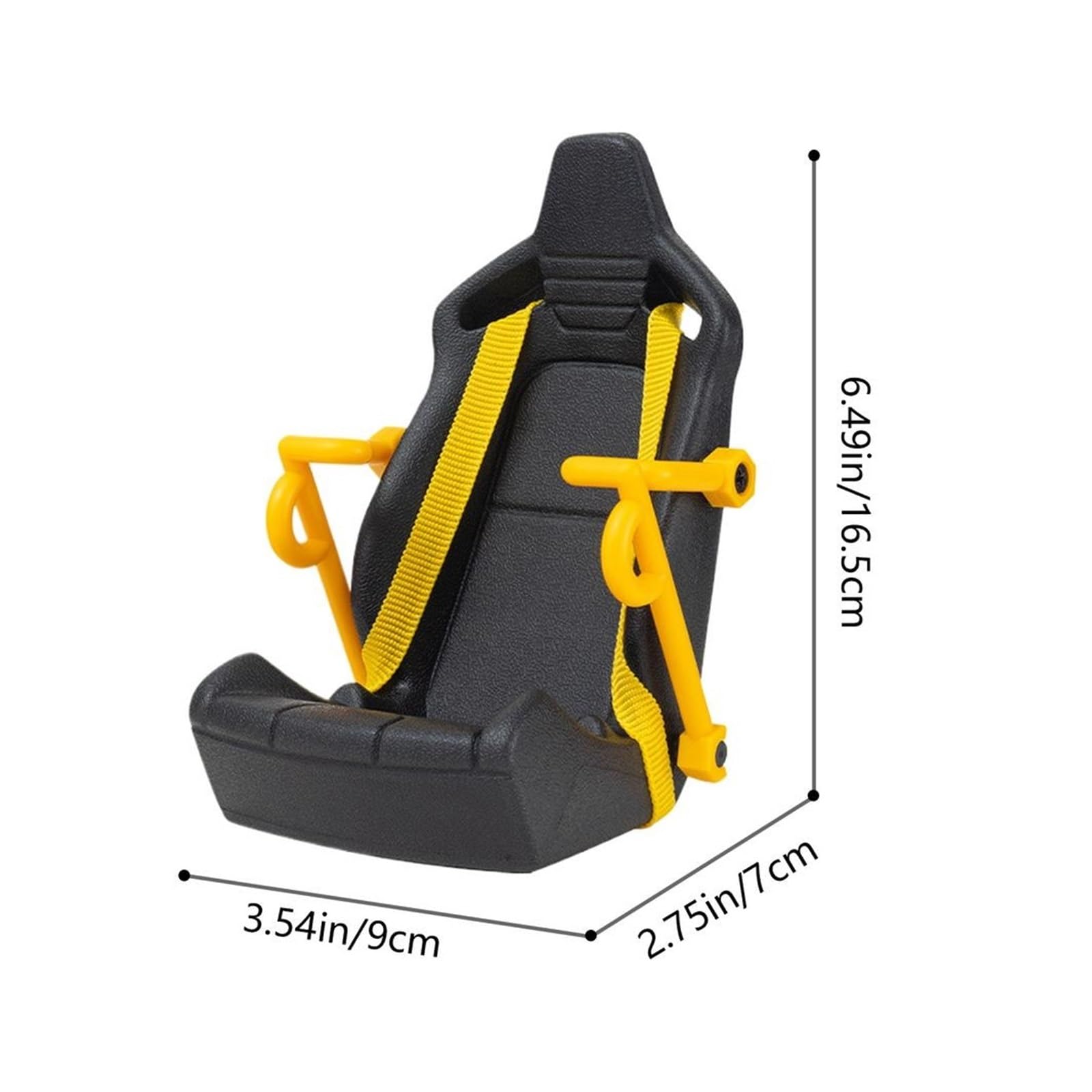 Supporto for Auto Adatto a Tutti Gli Smartphone, Supporto for Telefono da Sedile Corsa, for bocchette dell'Aria, con Cintura di Sicurezza, Super Stabile, autobloccante(Yellow)