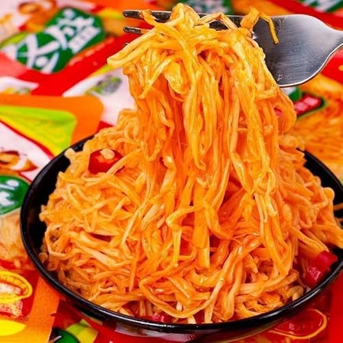 Mckona - Scharfe Goldpilze 350g (10 Packungen) – Verzehrfertige Enoki-Pilz-Snacks, Vegan