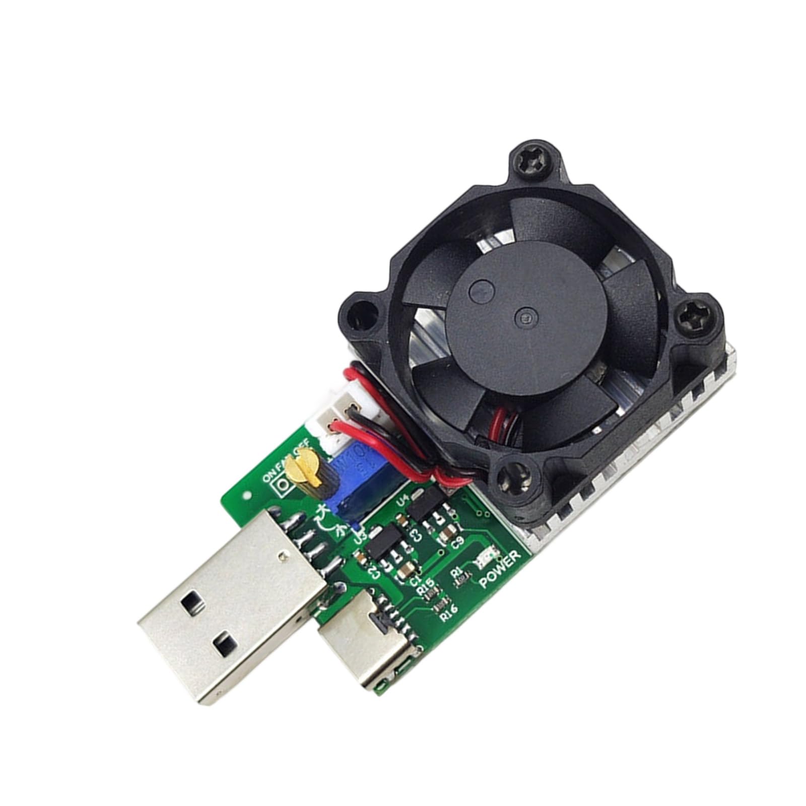 Xjdzineq Industrial Programmable Load Device 0.15A 3A Adjustable Current 15W Power for Circuit Analysis Industrial USB Load Module