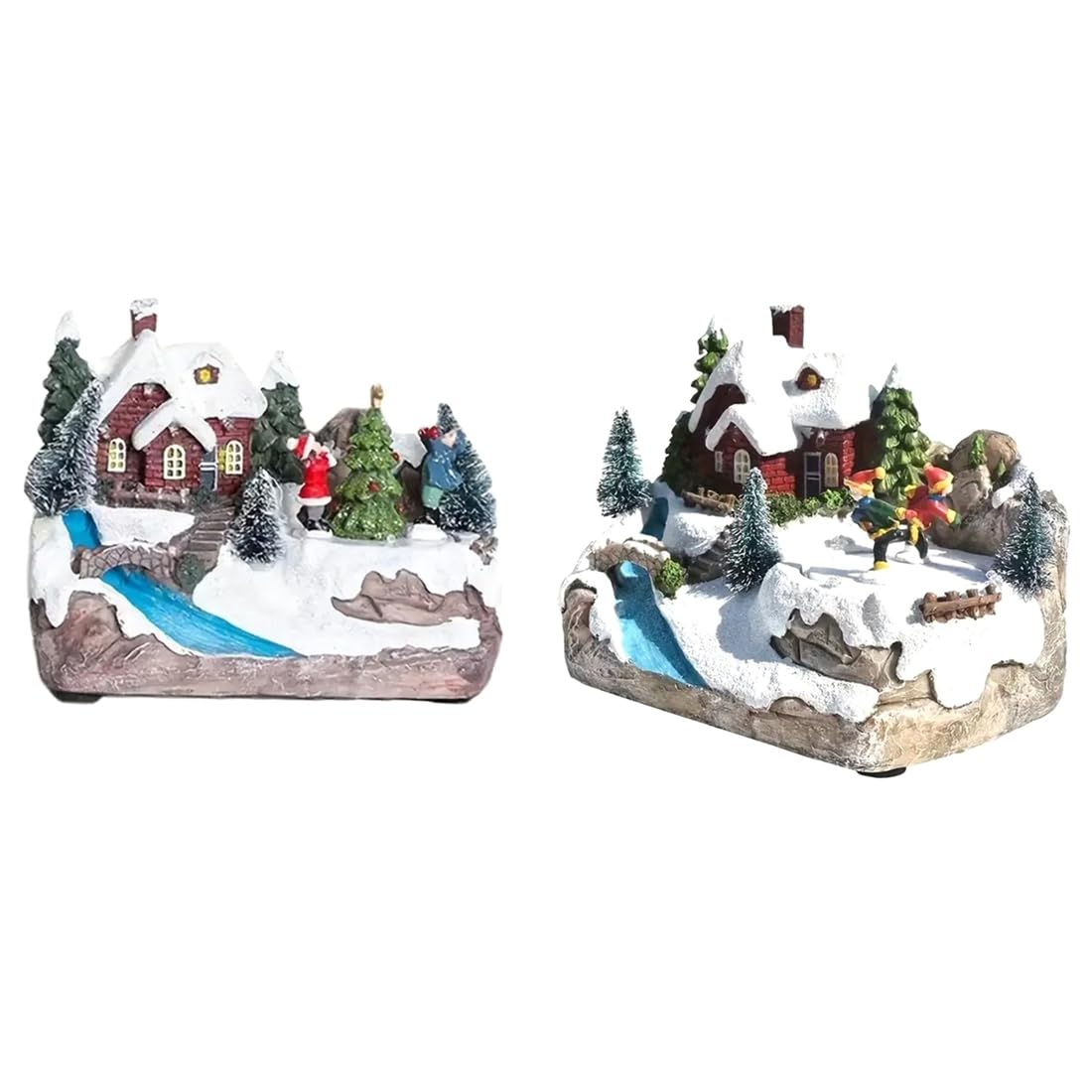 UDSKNV[KSL Lighted Christmas Tree with Rotating for Xmas Tree, Music for Xmas Ornaments 2pc