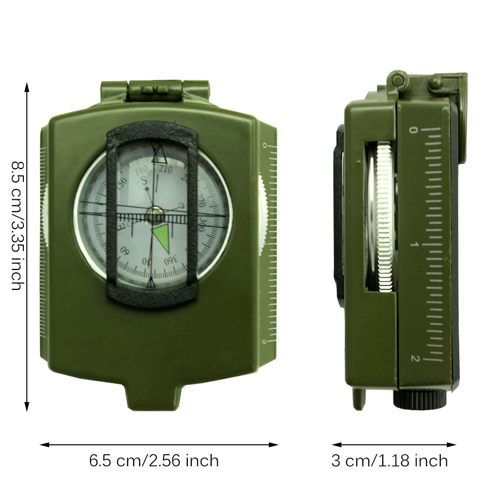 Boussole Lensatic Britannique En Métal - Randonnée Camping Navigation - Reproduction