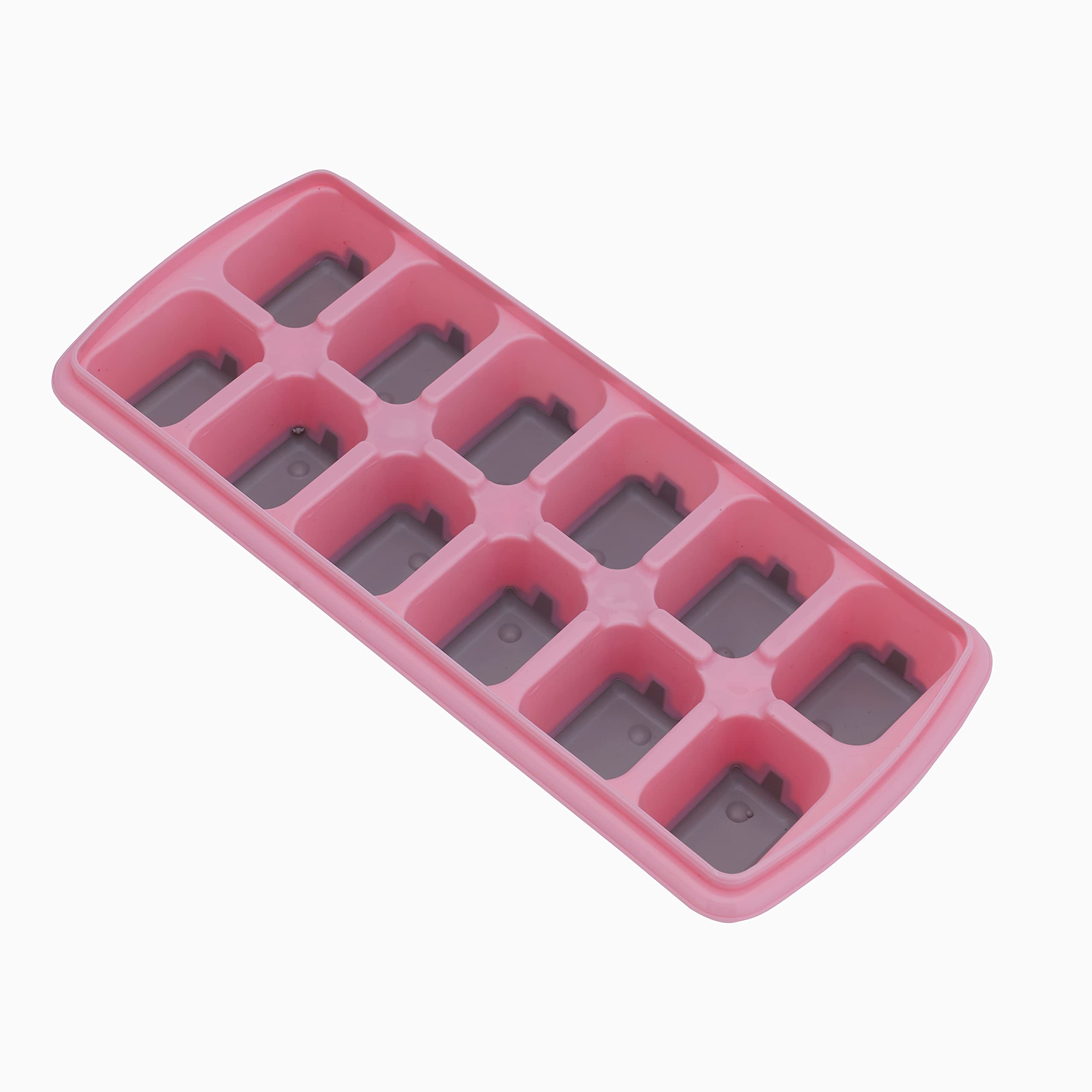 Royalford Smart Ice Cube Tray 12 pcs PPR & TPE Ice Tray RF10956 Non-Spill Stackable Lids Flexible Ice Trays for Freezer, Whiskey, Cocktail and Drink