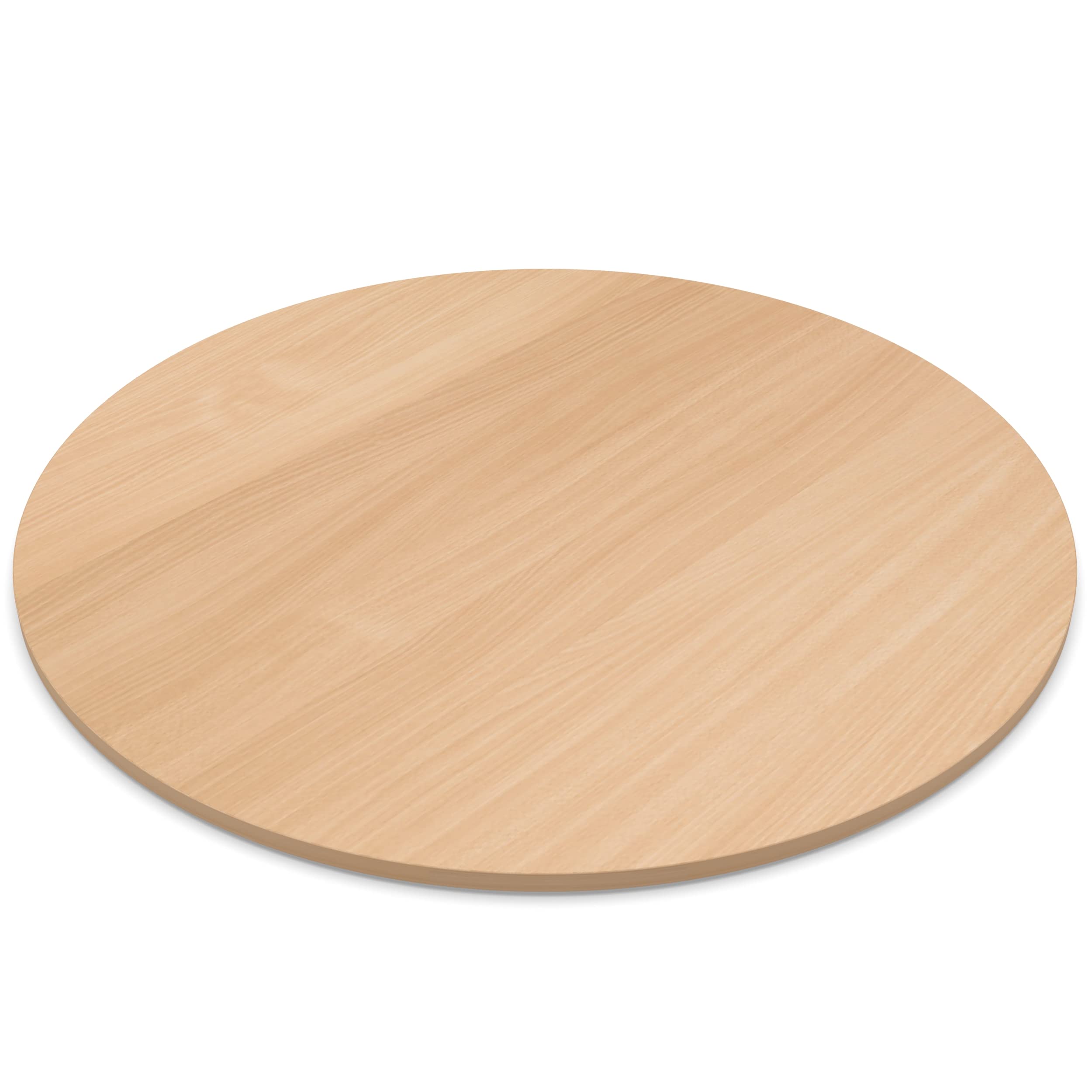 AUPROTEC Tischplatte 28mm rund Ø 600 mm Buche Holzplatte melaminharzbeschichtet Spanplatte mit Umleimer ABS Kante Auswahl: 60 cm