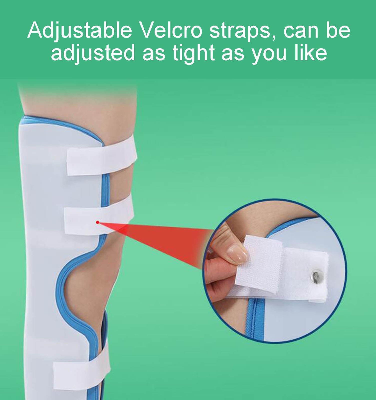 Stecca per Ginocchio Unisex, Immobilizzatore per Ginocchio con Fodera Morbida per Uomo Donna, Ginocchiera Post Operatoria Regolabile per Recupero ACL, PCL, McL, Strappo e Frattura,L(170-180cm)