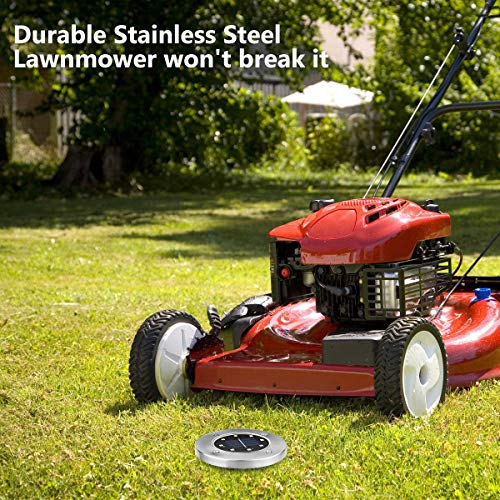 ZGWJ Solar Ground Lights,8 LED Disk Lights Upgraded Outdoor Garden Lights Landscape Lights for Lawn Pathway Yard Deck Patio Walkway,8 Pack White