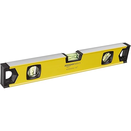 Amazon Basics Aluminum Alloy Magnetic Spirit Level - 16-Inch