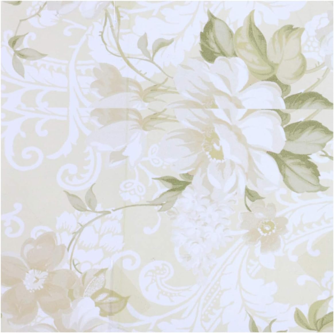 Voila Wedding Ivory Floral Gift Wrapping Paper Roll, White