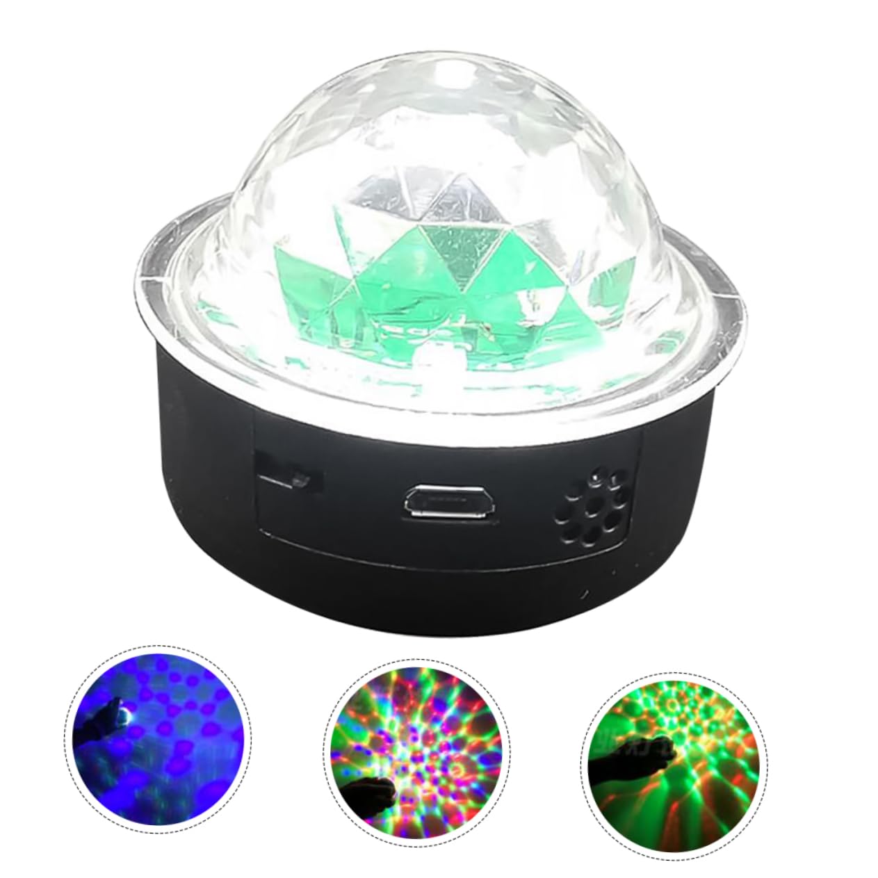 SEWOART Led Stage Light Disco Ball Lamps Voice Control RGB Crystal Ball Ktv Lighting Compact Size