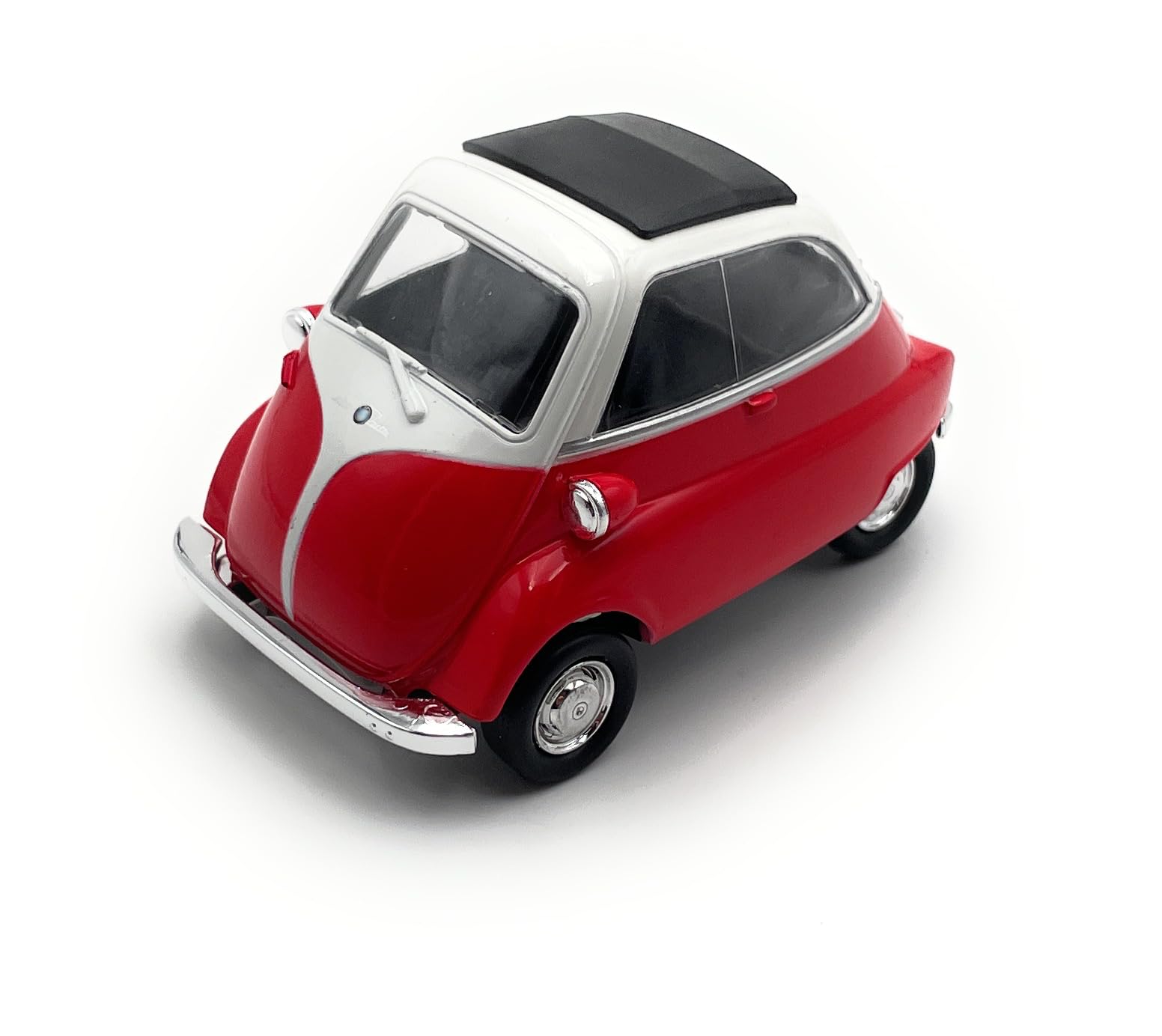 Onwomania model car compatible with Isetta Rollermobil 1:34-39 Red Car Miniature Vehicle