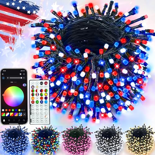 YIQU Smart Color Changing Halloween Lights, 66 FT 200 LED RGB Christmas String Lights with Remote...